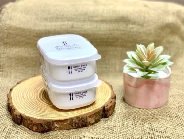 KBN70 - Set 2 hộp nhựa đựng thực phẩm White Pack 280ml - hàng Nhật - Set