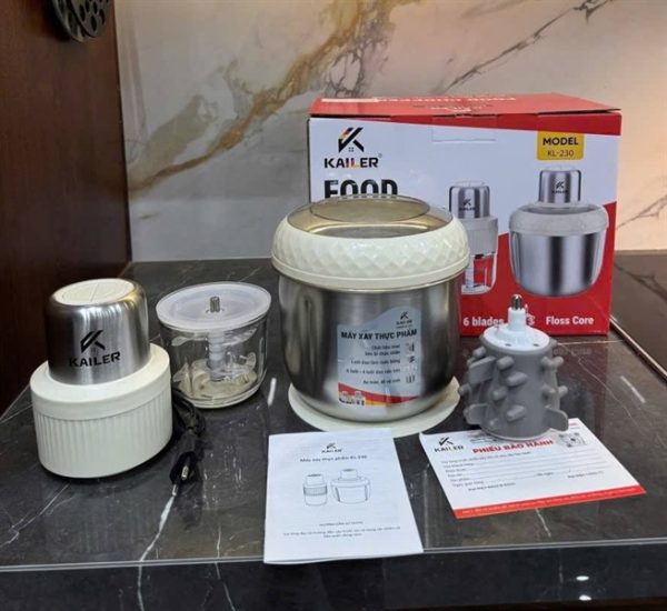 KL230 - Máy xay thịt Kailer 2 cối đánh ruốc - Hình ảnh 2