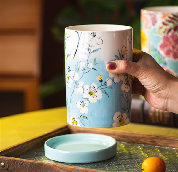 NC143_3 - Ống đựng đũa mẫu Hoa Vintage, mẫu 3
