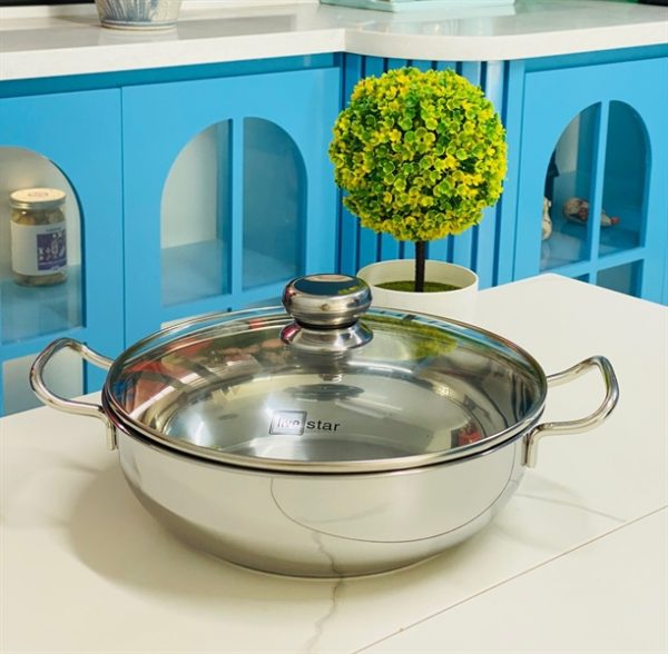 FST26 - Nồi lẩu Fivestar inox 3 đáy 26cm W26-3DG - chiếc