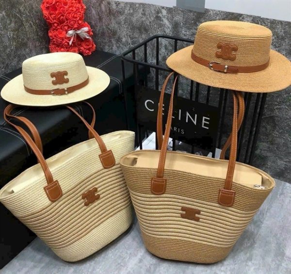 KLC109 - Set túi và mũ cói du lịch