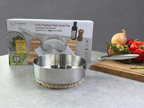 KSP3833 - Chảo 20cm thành cao, inox316 5-ply Kaiyo