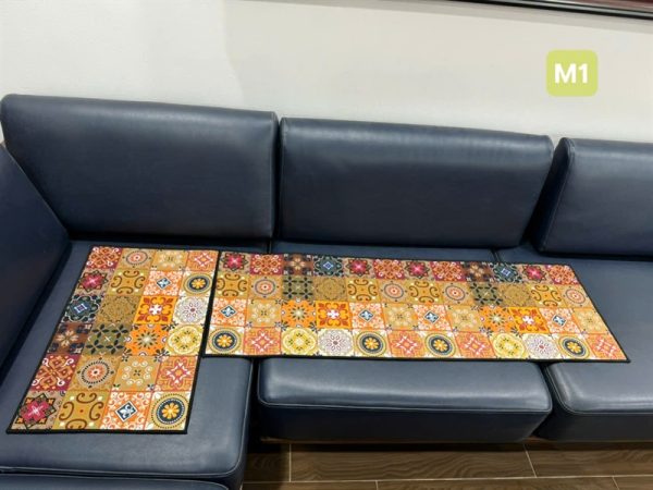NC239_1 - Set 2 thảm chân hoa tiết, mẫu 1