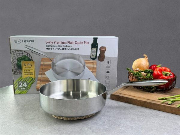 KSP3840 - Chảo 24cm thành cao, inox316 5-ply Kaiyo