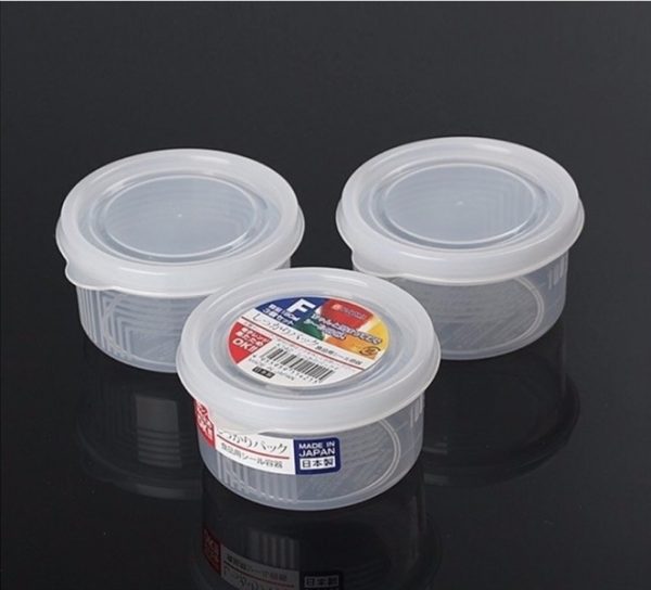 Set 3 hộp nhựa tròn 180ml Nakaya - hàng Nhật - Set