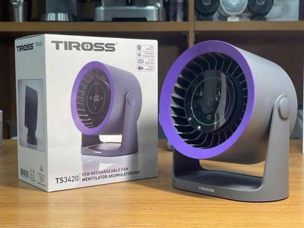 TS3420 - Quạt tích điện mini để bàn USB Tiross Ts3420, pin 5.000mAh