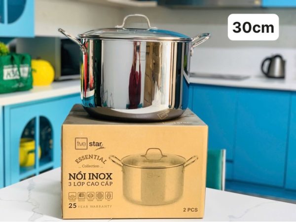 FST09 - Nồi luộc gà 3 lớp FiveStar, size 30cm