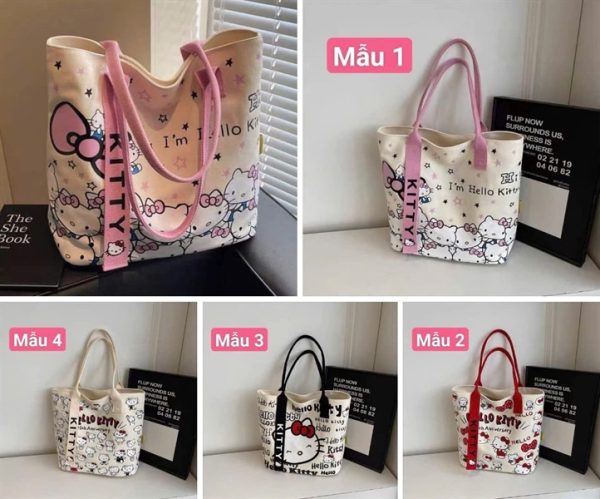 KLE260 - Túi Tote Hello Kitty có khoá kéo