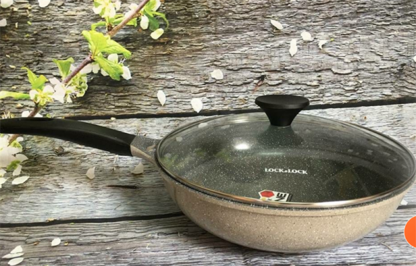 LCA6306D - Chảo đá cao cấp LocknLock Stone 30cm (cạnh tròn)