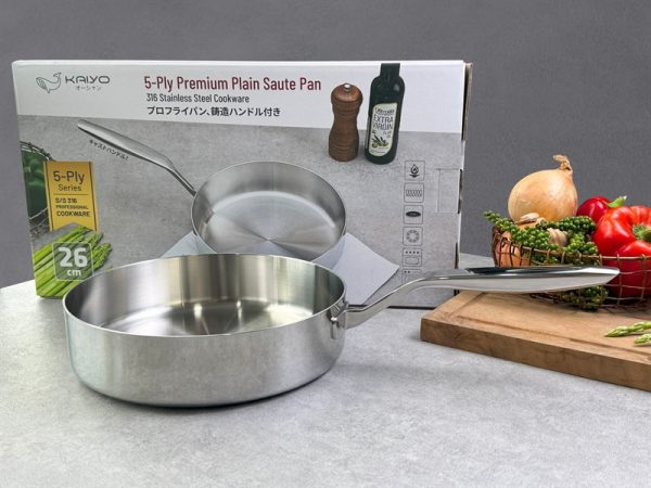 KSP3857- Chảo 26cm thành cao, inox316 5-ply Kaiyo