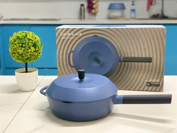 LMD1245 - Chảo đúc LocknLock Master Deep Pan, size 24cm, màu Xanh