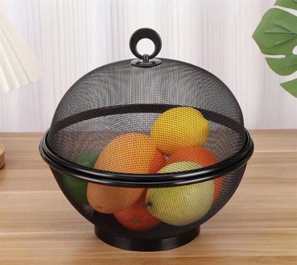 KLA124 - Set 2 lồng bàn hoa quả, đường kinh 24cm, màu Đen