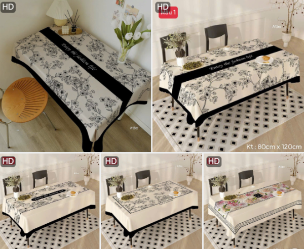 KLB23 - Khăn trải bàn Decor, size 80x120cm