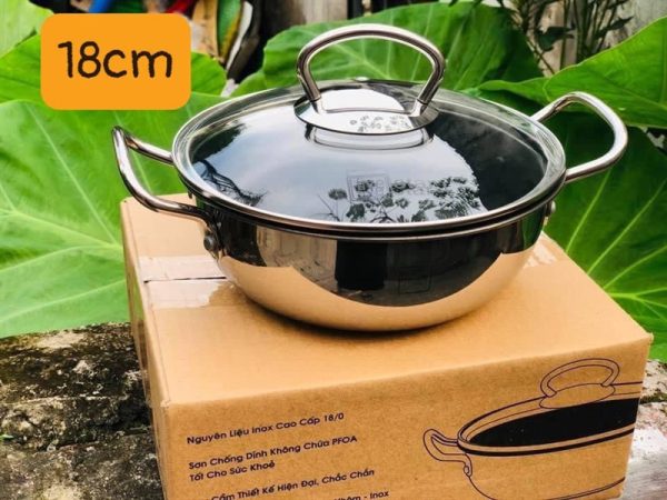 FST13 - Nồi chống dính kho cá Fivestar 3 đáy 18cm - chiếc