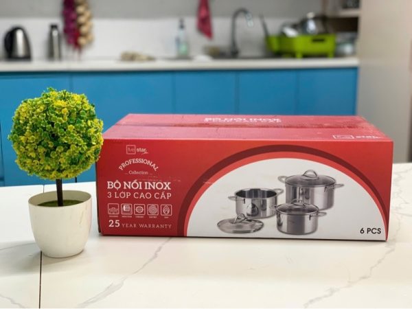 FST41 - Bộ 3 nồi FiveStar 3 lớp FPB3009 (18cm - 20cm - 24cm )