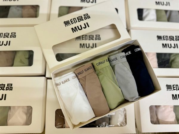 MC72 - Set 5 quần lót đúc su Muji, size XL