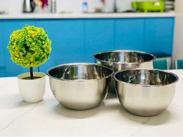MK03 - Set 3 tô trộn Inox (20-22-24cm) GHA303 - Hàng xuất châu âu
