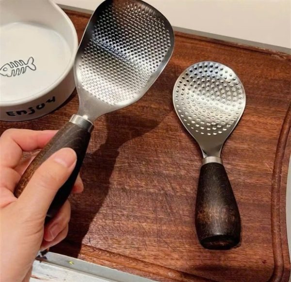 KLX107 - Set 2 muôi cơm inox cán gỗ