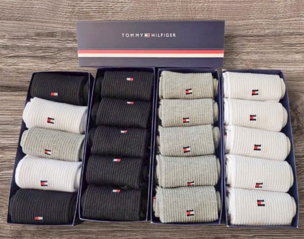 HNG47 - Set 5 đôi tất cổ trung, cao cấp Tommy Hilfiger, màu Mix