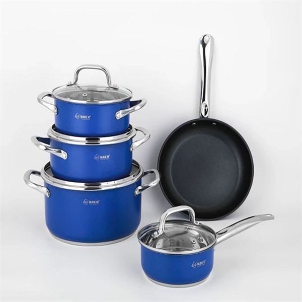 ARBER_NAVYBLUE - Bộ nồi từ chảo 5 chiếc cao cấp ARBER - chiếc - Hình ảnh 2