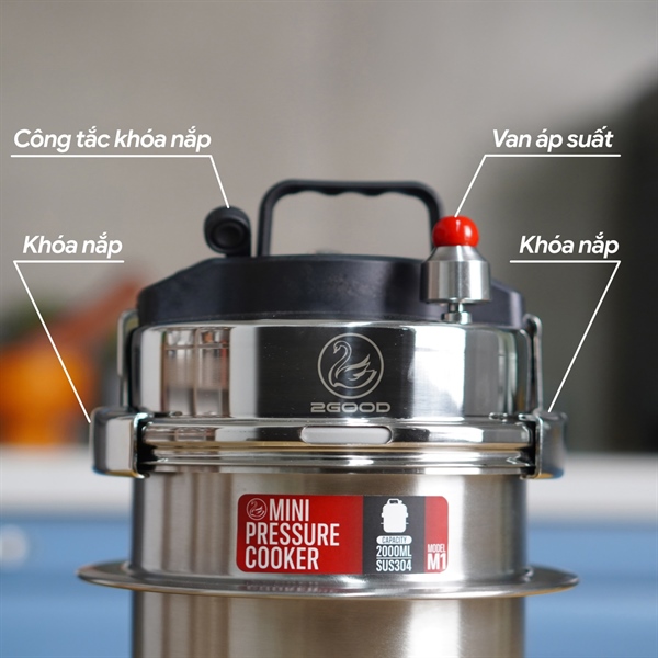 M1 - Nồi áp suất 2Good, dung tích 02Lit - Ảnh 2