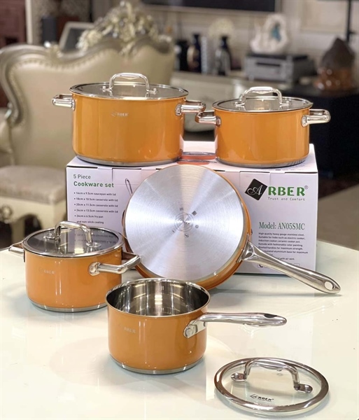 AN05SMC - Bộ nồi 5 món Arber màu cam - bộ - Hình ảnh 3