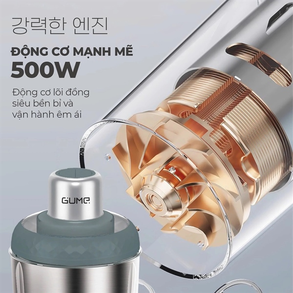 GM2252 - Máy xay thịt đa năng Gume, dung tich 2.5Lit, cs 500W - Hình ảnh 3